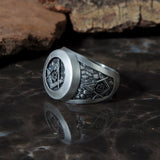 Sterling Silver Masonic Ring – Square & Compass Freemason Jewelry