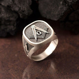 Master Mason Rings, Masonic Jewelry, Sterling Silver Signet Mason Ring, Men's Religious Gift, Freemason Rings, Unique Gift For Father's Day