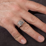 Freemason Ring, 925 Silver Master Masonic Rings, Freemasonry Ring, Knights Templar Rings, Illuminati Eye Ring, Unique Gift For Father's Day