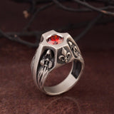 Templar Knight Silver Ring, Signet Rings, Christian Rings, Crusader Knight, Religious Ring, Gemstone Men Ring, Unique Gift For Father's Day