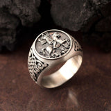 925 Sterling Silver Saint George Ring for Men