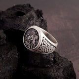 925 Sterling Silver Saint George Ring for Men