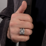 Sterling Silver Cross Ring for Men