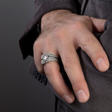 Sterling Silver Cross Ring for Men