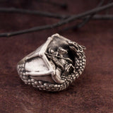 Sterling Silver Saint George Rings, Religious Jewelry For Men, St George Protect Us, Christian Statement Ring, Unique Gift For Father's Day