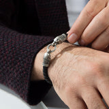 Silver Eagle Bracelet, Eagle Head Bracelet, American Eagle Bracelet, Mens Leather Bracelets, Gift For Fathers, Unique Gift For Father's Day