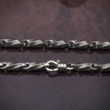 Silver Byzantine Chain, Handmade Engraved Chain Bracelets, Unique Bracelets Gift For Men, Gift For Boyfriends, Unique Gift For Father's Day