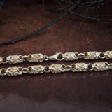 Sterling Silver Chain Bracelets For Men, Byzantine Chain Bracelet, Fleur de lis Bracelet, Gift For Boyfriends, Unique Gift For Father's Day