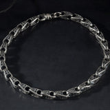 Cross Engraved Chain Bracelet, 925 Silver Crucifix Chain Bracelets, Gift For Fathers, Men's Religious Jewelry, Unique Gift For Father's Day