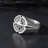 Sterling Silver North Star Rings, Nautical Compass Ring, Gift for Fathers, Fisherman Rings, Compass Rose Ring, Unique Gift For Father's Day