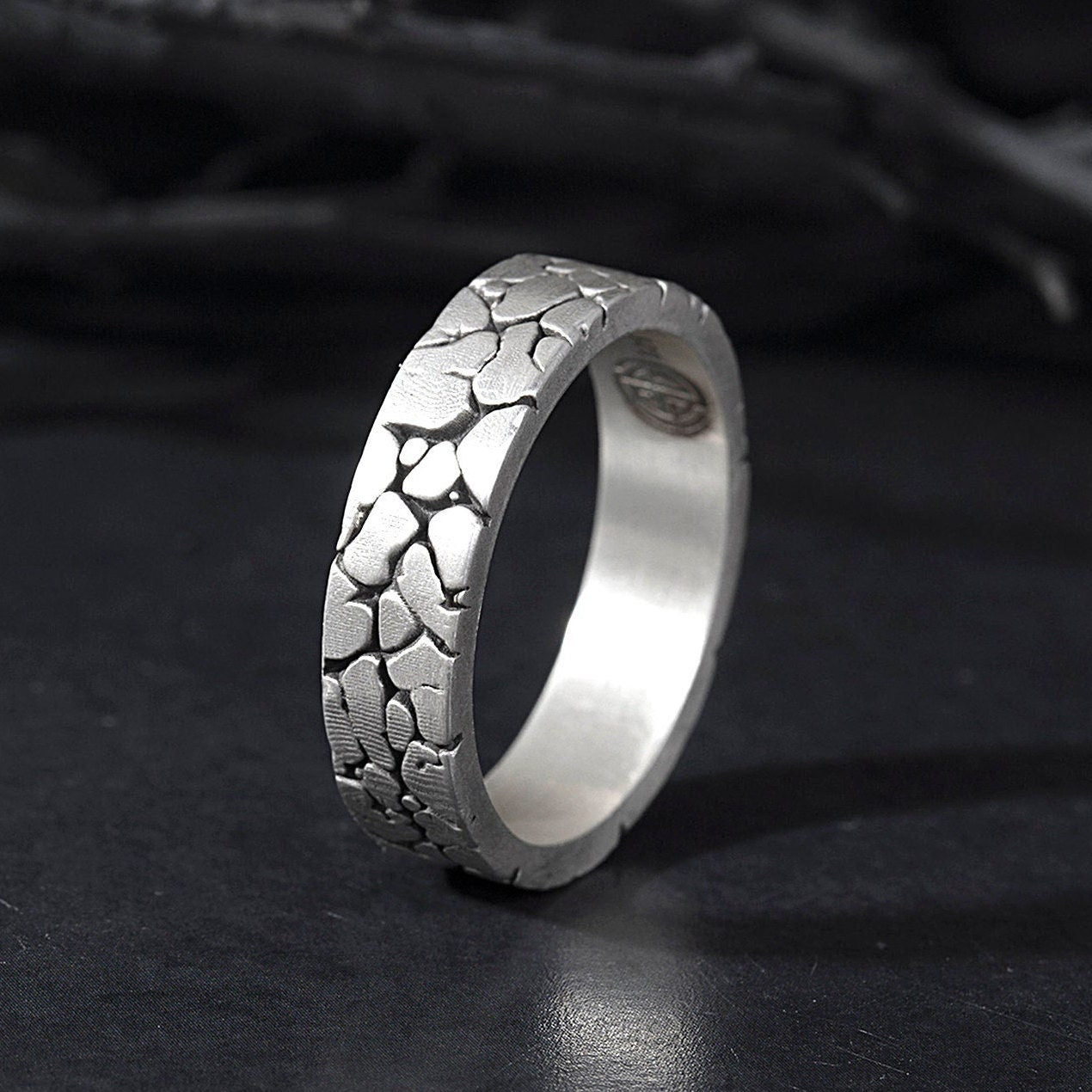 Silver Stylish Men Wedding Bands, Engagement Bands For Men, Fashion Men's Wedding Rings, Gifts For Boyfriends, Unique Gift For Father's Day