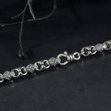 Sterling Silver Handmade Engraved Chain Necklace, Men's Byzantine Chains, Gift For Him, Best Gift For Fathers, Unique Gift For Father's Day