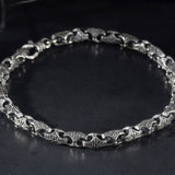 925K Sterling Silver Handmade Men Chain Bracelet