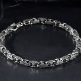 925K Sterling Silver Handmade Men Chain Bracelet