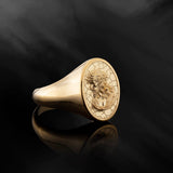 14K Solid Gold Jesus Statement Ring, 10K Gold Jesus Head Ring, Religious Catholic Mens Rings, Gift For Father, Unique Gift For Father's Day