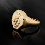 14K Solid Gold Lion King Rings, 10K Lion Head Statement Ring, Animal Signet Rings For Men, Men's Gift Jewelry, Unique Gift For Father's Day
