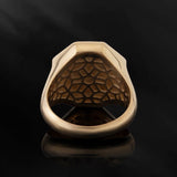 14K Solid Gold Jesus Statement Rings, 10K Religious Men's Rings, Jesus Christ Cross Ring, Messiah Jesus Rings, Unique Gift For Father's Day