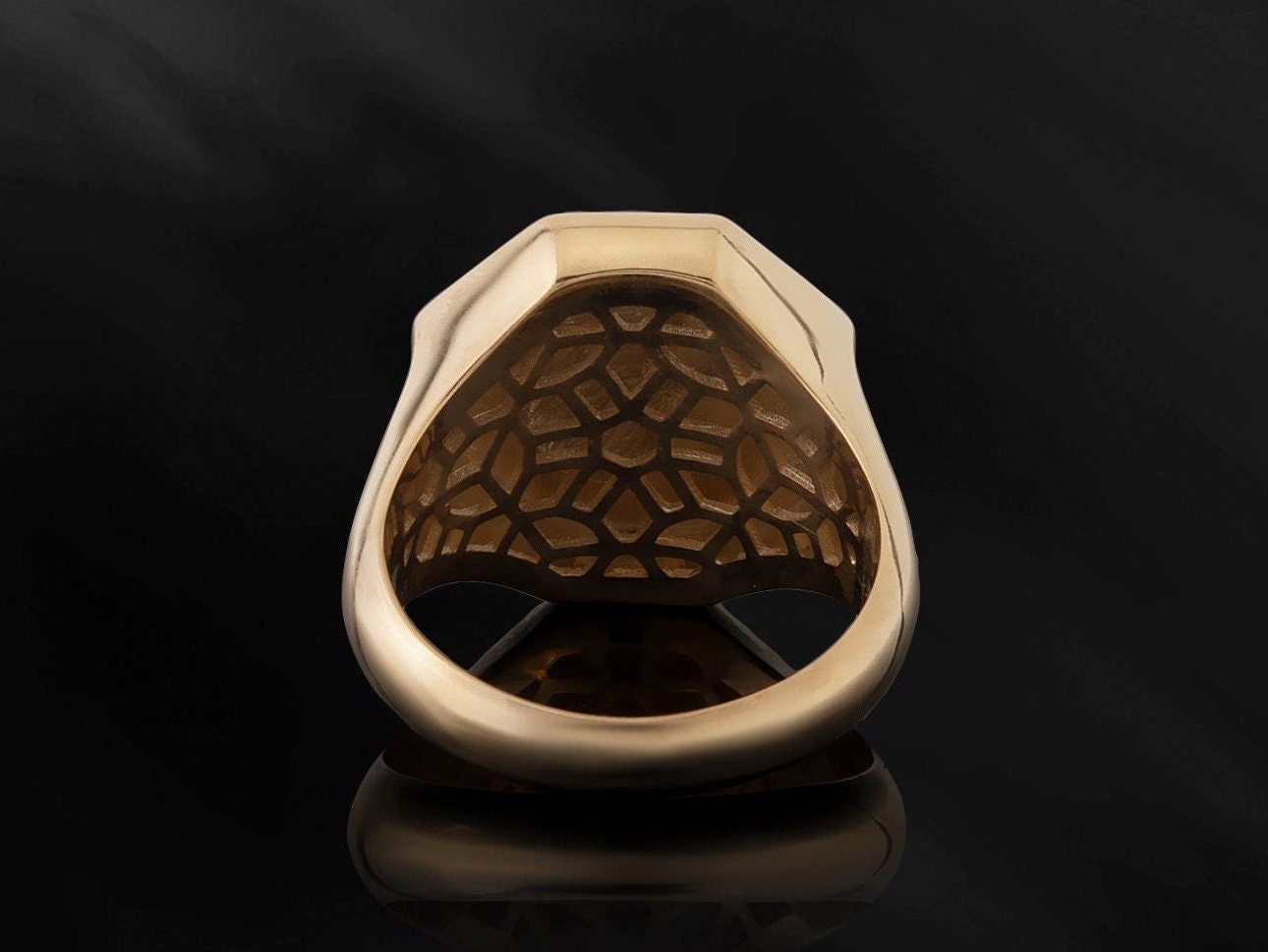 10K Solid Gold Skull Ring For Man, Statement Skull Rings, Mens Gold Jewelry, Unique Skull Rings, Gift For Men, Unique Gift For Father's Day