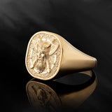 10K White Gold Custom Ring with Initial R