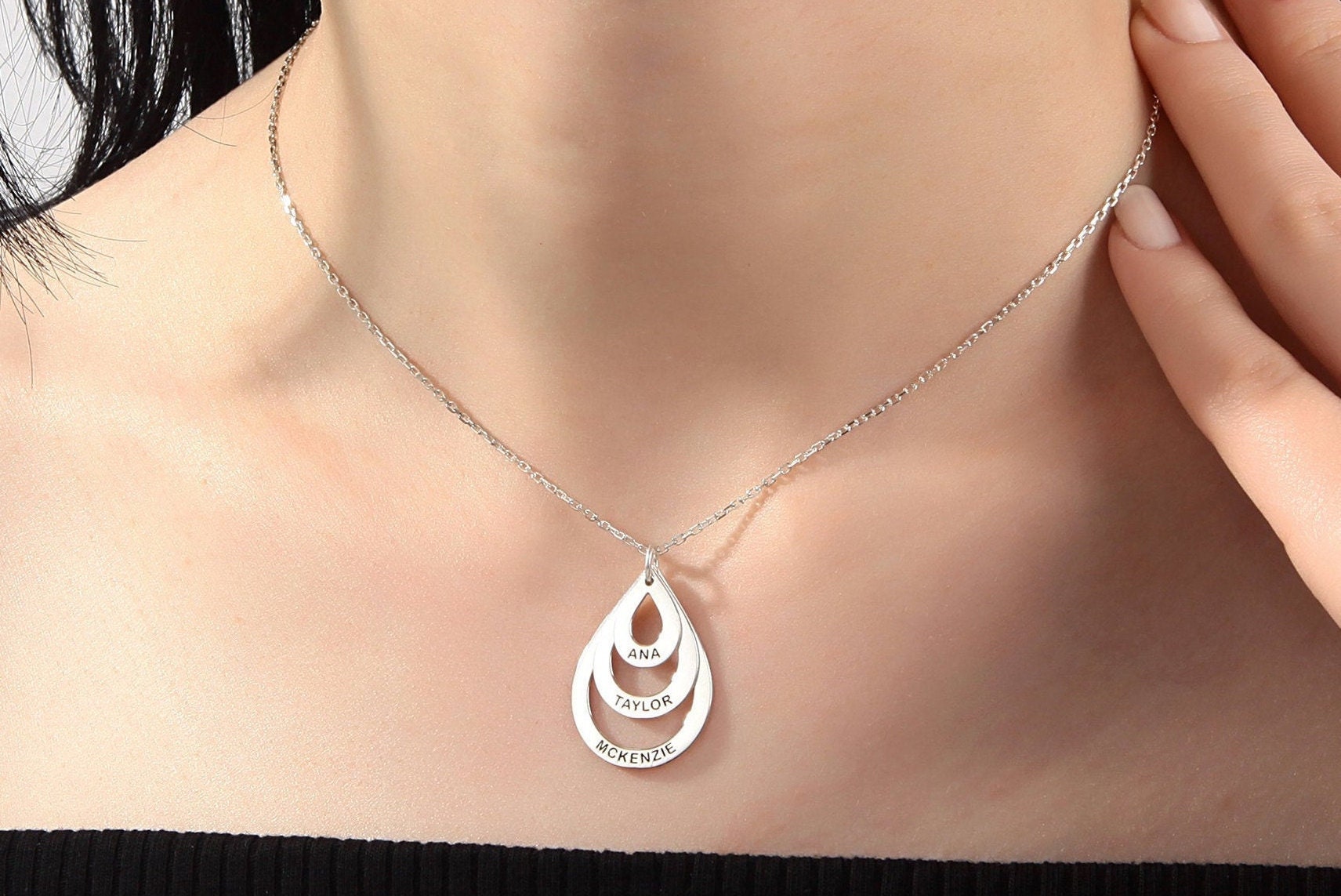 Multiple Name Necklaces, Birthday Gifts For Mother, Family Name Necklaces, Personalized Gifts, Gifts For Grandmother, Gift For Mothers Day