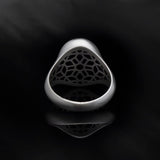 Silver Sacred Heart Man Ring, Crucifix Statement Rings, Men's Religious Jewelry, Birthday Gifts For Husbands, Unique Gift For Father's Day