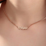 Custom Name Necklace with Bold Curb Chain