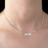 Custom Name Necklace with Bold Curb Chain