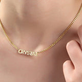 Custom Name Necklace with Bold Curb Chain