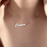 Custom Name Necklace with Figaro Chain