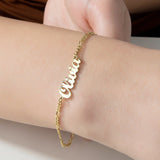 Custom Name Bracelet with Figaro Chain