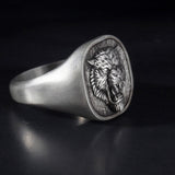 Handmade Silver Tiger Ring, Wild Tiger Ring, Men's Animal Statement Ring, Men's Signet Ring, Gift for Fathers, Unique Gift For Father's Day