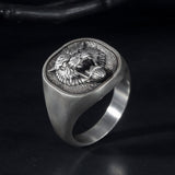Handmade Silver Tiger Ring, Wild Tiger Ring, Men's Animal Statement Ring, Men's Signet Ring, Gift for Fathers, Unique Gift For Father's Day