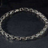 Cross Engraved Chain Bracelet, 925 Silver Crucifix Chain Bracelets, Gift For Fathers, Men's Religious Jewelry, Unique Gift For Father's Day