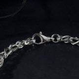 Sterling Silver Curb Chain Bracelet, Men's Unique Silver Bracelets, Gourmet Chain Bracelets, Gift For Fathers, Unique Gift For Father's Day