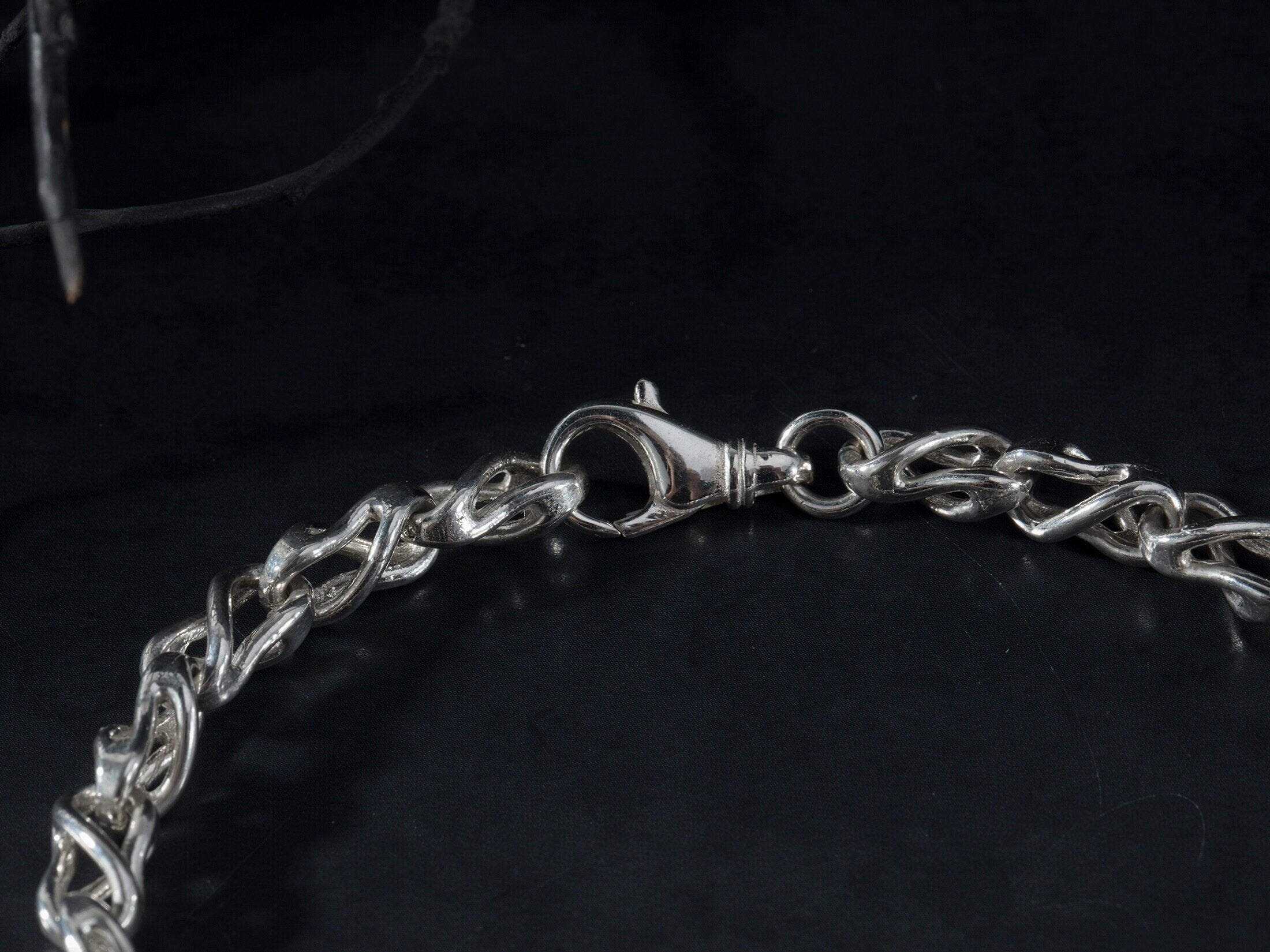 Sterling Silver Curb Chain Bracelet, Men's Unique Silver Bracelets, Gourmet Chain Bracelets, Gift For Fathers, Unique Gift For Father's Day