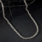 Sterling Silver Gourmet Chain Necklace, Men's Curb Chain Necklace, Best Gift For Fathers, Rope Chain Necklace, Unique Gift For Father's Day