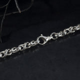 Sterling Silver Gourmet Chain Necklace, Men's Curb Chain Necklace, Best Gift For Fathers, Rope Chain Necklace, Unique Gift For Father's Day