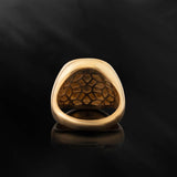 14K Gold St Michael The Archangel Ring, Saint Michael Commander Of The Army Of God, Religious Signet Man Ring, Unique Gift For Father's Day