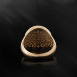 18K Gold Tree of Life Ring, 14K Gold Family Tree Statement Rings for Men, Scandinavian Yggdrasill Signet Ring, Unique Gift For Father's Day