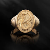 14K Solid Gold Cobra Snake Ring, Gold Snake Rings for Men, 18K Unique Snake Ring, Men's Animal Statement Ring, Unique Gift For Father's Day