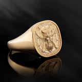 10K White Gold Custom Ring with Initial R