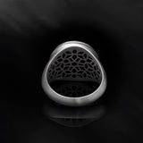 Sterling Silver Family Tree Ring, Tree Of Life Signet Rings, Boho Viking Men Rings, Scandinavian Men Jewelry, Unique Gift For Father's Day