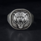 Handmade Silver Tiger Ring, Wild Tiger Ring, Men's Animal Statement Ring, Men's Signet Ring, Gift for Fathers, Unique Gift For Father's Day
