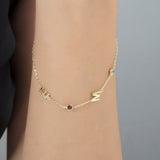 Custom Birthstone & Initial Bracelet