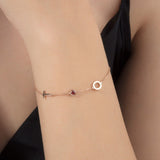 Custom Birthstone & Initial Bracelet