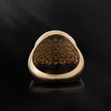 10K Solid Gold Relief Cross Rings, 18K Signet Crucifix Men's Rings, Religious Jewelry For Man, Gift For Dad's, Unique Gift For Father's Day