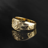 10K Master Mason Rings, 14K Gold Masonic Ring, Solid Gold Signet Masons Ring, Freemason Wedding Bands For Men, Unique Gift For Father's Day