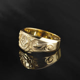 10K Master Mason Rings, 14K Gold Masonic Ring, Solid Gold Signet Masons Ring, Freemason Wedding Bands For Men, Unique Gift For Father's Day