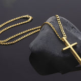 18K Solid Gold Byzantine Patterned Cross Pendants, Unisex 14K Jesus Cross Necklace, 10K Gold Religious Jewelry, Unique Gift For Father's Day