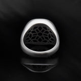 St. Michael Shield Signet Silver Ring - Archangel Michael Ring